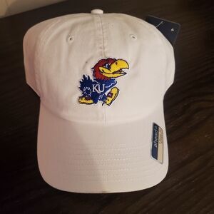 Kansas RazorBacks White Cap with Colorful Embroidery